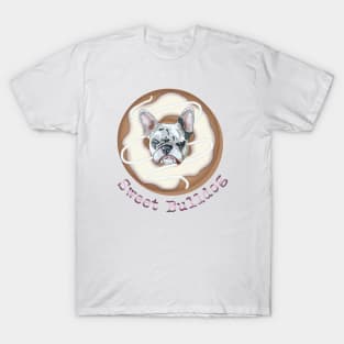 Sweet Bulldog and donut with white glaze T-Shirt